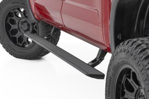 Toyota Tundra Power Running Boards - Rough Country - HT-Series, Automatic Retractable, LED Lights - '22-'26